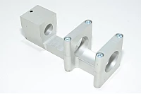 Alumiininen työkalupidin 20mm akselille 2 pitimellä 33...35mm työkaluille