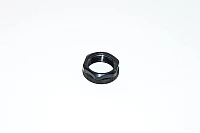 M18x1, RH, 22/8mm, muovi, musta, vastamutteri uritetulla renkaalla