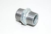 Pipe fitting cast iron straight extension with 1" male thread - 1" male thread