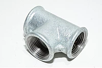 Pipe fitting cast iron T-branch with 2x 1 1/4" female thread - 1 1/2" female thread *new*