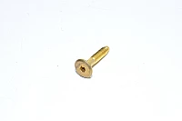 M6x1, 30mm, RH, messinkipinnoitettu teräs, kuusiokolokanta, huonekaluruuvi, 4.6