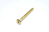 M6x1, 65mm, RH, messinkipinnoitettu teräs, kuusiokolokanta, huonekaluruuvi, 4.6