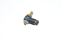 Legris oldschool M5x0.8 - 4mm flow controller elbow type meter-out speed controller with M5x0.8 threaded port and 4mm quick connector for tube
