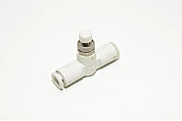 SMC AS2001F-06 in-line type one-way restrictor / speed controller with 6mm quick connectors for tube