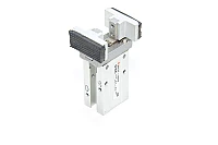 SMC MHZ2-10DN standard type double acting 2-finger linear air gripper with narrow grip + grippers with rubber pads
