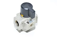 SMC EVHS3000-F03 residual pressure exhaust 3-port manual valve, G3/8" *uusi*