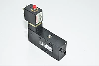 Norgren Super X 14 1235 0G 024 3/2 solenoidiventtiili G1/8" porteilla ja 24VDC 2W solenoidikelalla jossa DIN 43650-B EN 175301-803 ISO 6952 B-mallin suorat liittimet