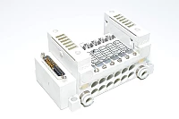 SMC VV5Q11-06FU0-S-Q F-kit D-sub top, internal silencers, 6x valve station slots, VQ1000 series magnetic valve manifold unit