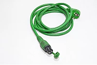 Defa block heater power cable 2,5m CEE 7/7 angled male, Defa miniplug female, green