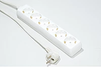 Schuko extension calbe 1,4m with 6 outlet grounded power strip *new*