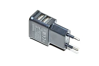 5VDC 2A 10W output, 100-240VAC input ETA-U90 EWE USB travel power supply, 2x USB type A female connectors *new*