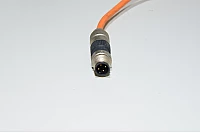 Anturikaapeli 4x 0.25mm² jossa M12 suora A-koodattu suojaamaton 4-pin anturiliitin, uros, muovi/metalli, Harting Harax M12-S 21 01 140 4081, veitsiliitäntä 4-5.1mm kaapeleille