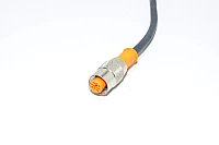 Sensor cable black unknown 2x 0.34mm² + shielding, PUR with molded plastic straight A-coded shielded 4-pin female M12 sensor connector