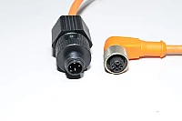 Sensor cable IFM E10305 with molded plastic angle type A-coded unshielded 4-pin female M12 + Phoenix Contact SACC-M12MS-4QCON 1681415 4pin male M12 sensor connectors