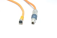 Anturikaapeli IFM E10354 jossa valettu muovinen suora suojaamaton 3-pin naaras M8 + Harting Harax M8-S 21 01 130 4061 3pin uros M8 anturiliittimet