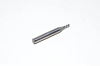 2,5x7x6x50mm-17°/45°-3T 2,5mm, 3-cutting faces, 6mm shank, 45° helix angle, 17° front angle, uncoated sintered solid carbide center cutting flat end mill with 50mm overall length *new*