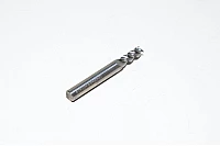 5x15x6x50mm-17°/45°-3T 5mm, 3-cutting faces, 6mm shank, 45° helix angle, 17° front angle, uncoated sintered solid carbide center cutting flat end mill with 50mm overall length *new*