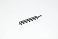 R1x4x6x50mm-17°/45°-2T 1mm, 2-cutting faces, 6mm shank, 45° helix angle, 17° front angle, uncoated sintered solid carbide center cutting rounded end mill with 50mm overall length *new*