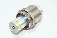 Rinco Ultrasonics 1:1.5 AL 1845 yellow aluminium 20kHz booster amplifier with shoulder for ultrasonic welding devices