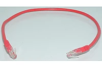 1x 0.5m Suojaamaton CAT5e verkkokaapeli punainen (RJ45 - RJ45)