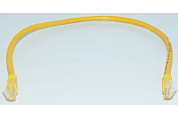 1x 0.5m Suojaamaton CAT5e verkkokaapeli keltainen (RJ45 - RJ45)