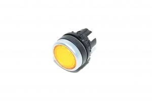 Klöckner & Moeller RMQ22 series RLT-GE illuminated yellow flush momentary pushbutton operator head IP65