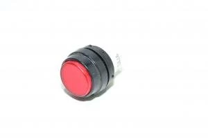 Telemecanique Square D type D class 9001 operator head 9001-D3Y1R illuminated red flush momentary pushbutton with black round bezel IP65