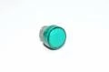 Telemecanique XB2-B series ZB2-BV03 green low profile indicator light operator head with metal frame and grooved lens cap for legend insertion IP65