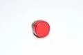 Telemecanique XB2-B series ZB2-BV04 red low profile indicator light operator head with metal frame and grooved lens cap for legend insertion IP65
