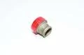 Telemecanique XB2-B series ZB2-BV04 red low profile indicator light operator head with metal frame and grooved lens cap for legend insertion IP65