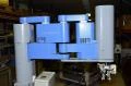 Sankyo Sklam SR8447 ja SR8837 Scara tyyppiset robotit + 2x SC3000 + teräs pöytä + Siemens Simatic PC + Tarra aplikaattori