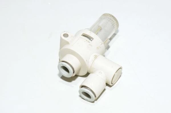 SMC ZFB200-08 swivel elbow air suction filter with white one touch fittings for 8mm tubes