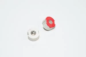 10A DII Ensto red ceramic screw in gauge ring for Diazed II fuse holder