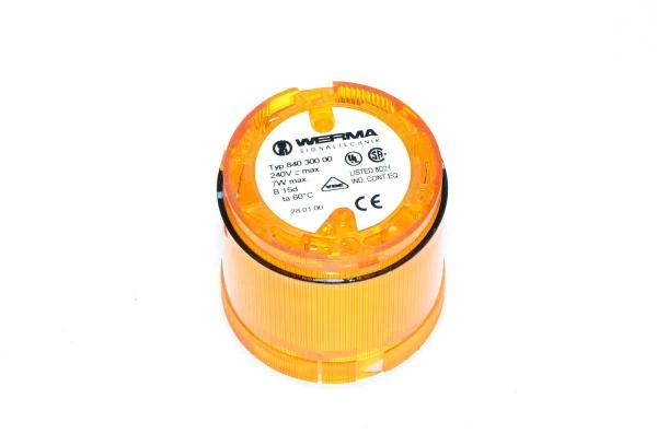 Werma signaltechnik Kombisign 70 moduulin tyyppi 84030000 keltainen valomoduuli BA15D
