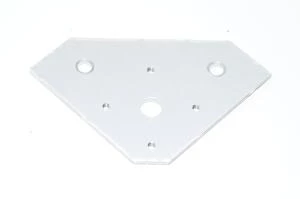 Alumiininen varoitusmajakan asennusteline 105x105x147x4mm jossa 1x 13mm, 2x 9mm ja 4x M5 reiät