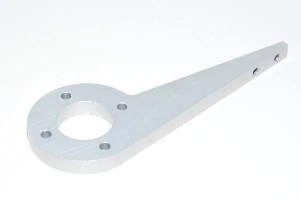 Alumiininen kääntövarsi kääntöpöydälle, konaispituus 175mm, 2x M5 ja 4x 6mm kiinnitysreiät