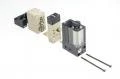 SMC ZX1101-K15LNZ-ECN-Q (ZX10) vacuum ejector with 1mm nozzle, 24VDC solenoid valve operated suction and blow-out, ZSE2 vacuum pressure switch