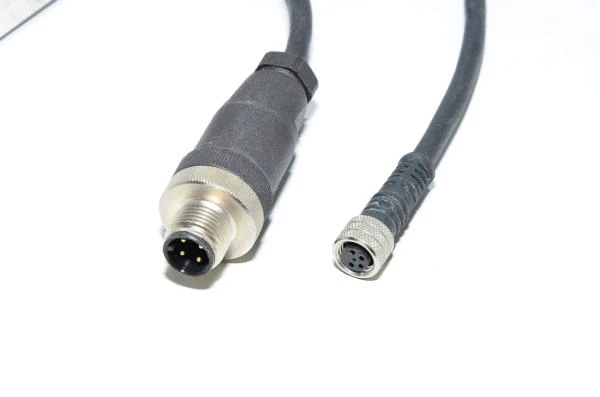 Sensor cable IFM E11197 with molded plastic straight unshielded 4-pin female M8 sensor connector