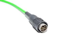 Sensor cable 6x 0.25mm² green with Amphenol-Tuchel C 091 B-series T 3424 551 straight male 6-pin DIN