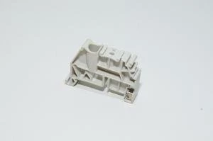 Entrelec BADL 1SNA 399 903 R0200 light grey end bracket with clip connection