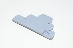 Entrelec FED3E 1SNA 116 771 R2000 harmaa päätylevy D-sarjan riviliittimille