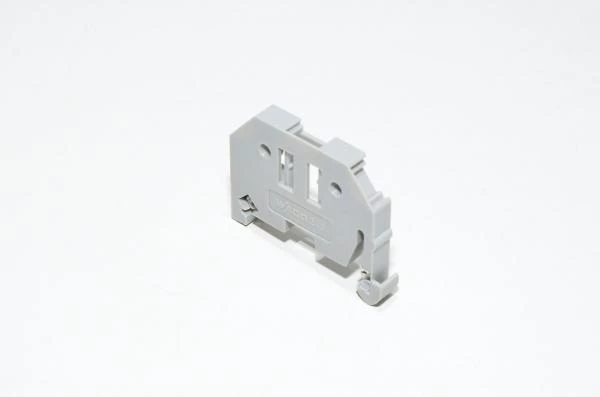 Wago 249-116 gray 6mm end bracket with clip connection