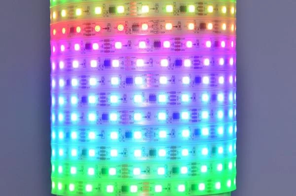 Worldsemi HC-T12V-20L-60LED-W-IP60 WS2811 12VDC 72W 60LED/m IP60 joustava digitaalinen LED-nauha, 5m kela *uusi*