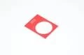 Legend plate, red/black, 30x40mm square, for 22mm switches / indicator lights "SEIS"
