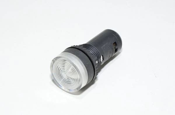 Baco S20SA30 22mm clear one piece compact indicator light with grooved lens cap for legend insertion IP65 *new*