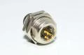 M12 panel mount A-coded 5-pin male front mounting metal sensor connector TE Connectivity 1838893-3 with M16 thread and solder cups for wire connection *new*