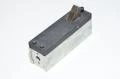 Stopping unit made drom steel with swinging steel piece, Festo YSR-5-5-C shock absorber and brass bearing