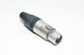3pin 16A 50VAC naaras hopea Neutrik NC3FXX lukittava XLR signaaliliitin 3,5-8mm kaapeleille *uusi*