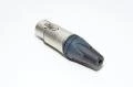 3pin 16A 50VAC naaras hopea Neutrik NC3FXX lukittava XLR signaaliliitin 3,5-8mm kaapeleille *uusi*
