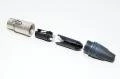 3pin 16A 50VAC naaras hopea Neutrik NC3FXX lukittava XLR signaaliliitin 3,5-8mm kaapeleille *uusi*